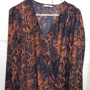 snakeskin blouse